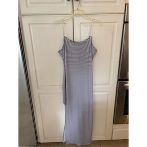 Justify Striped Maxi Dress Spaghetti Strap Side Slit Women's medium